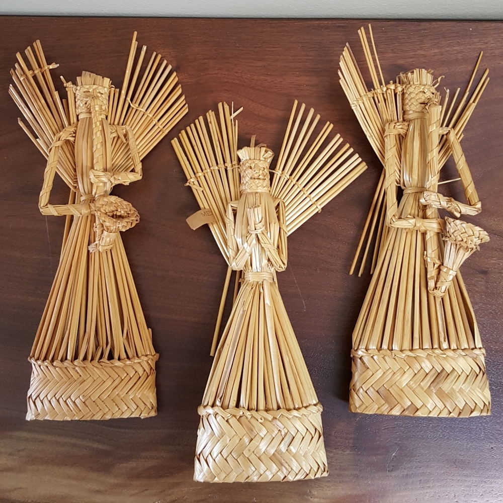 VINTAGE Handmade in Mexico Angel Set of 3